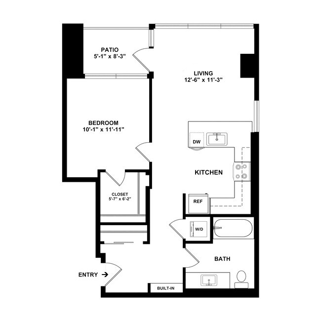 Unit 1406-A 1406 floor plan